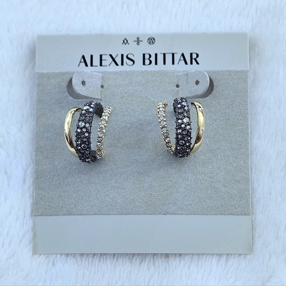 ✨️HP✨️ Alexis Bittar Crystal💎 Orbit 3-Row Hoop Earrings - Picture 10 of 16